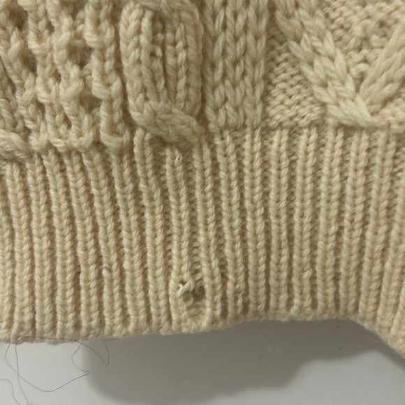 Hackett and Turpin wool cable sweater size 42 cream Mairtin Standan Spiddal - Picture 4 of 6